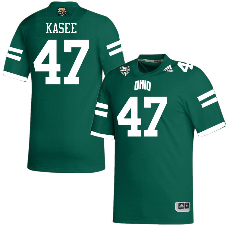 Ohio Bobcats #47 Alex Kasee College Football Jerseys Stitched-Green